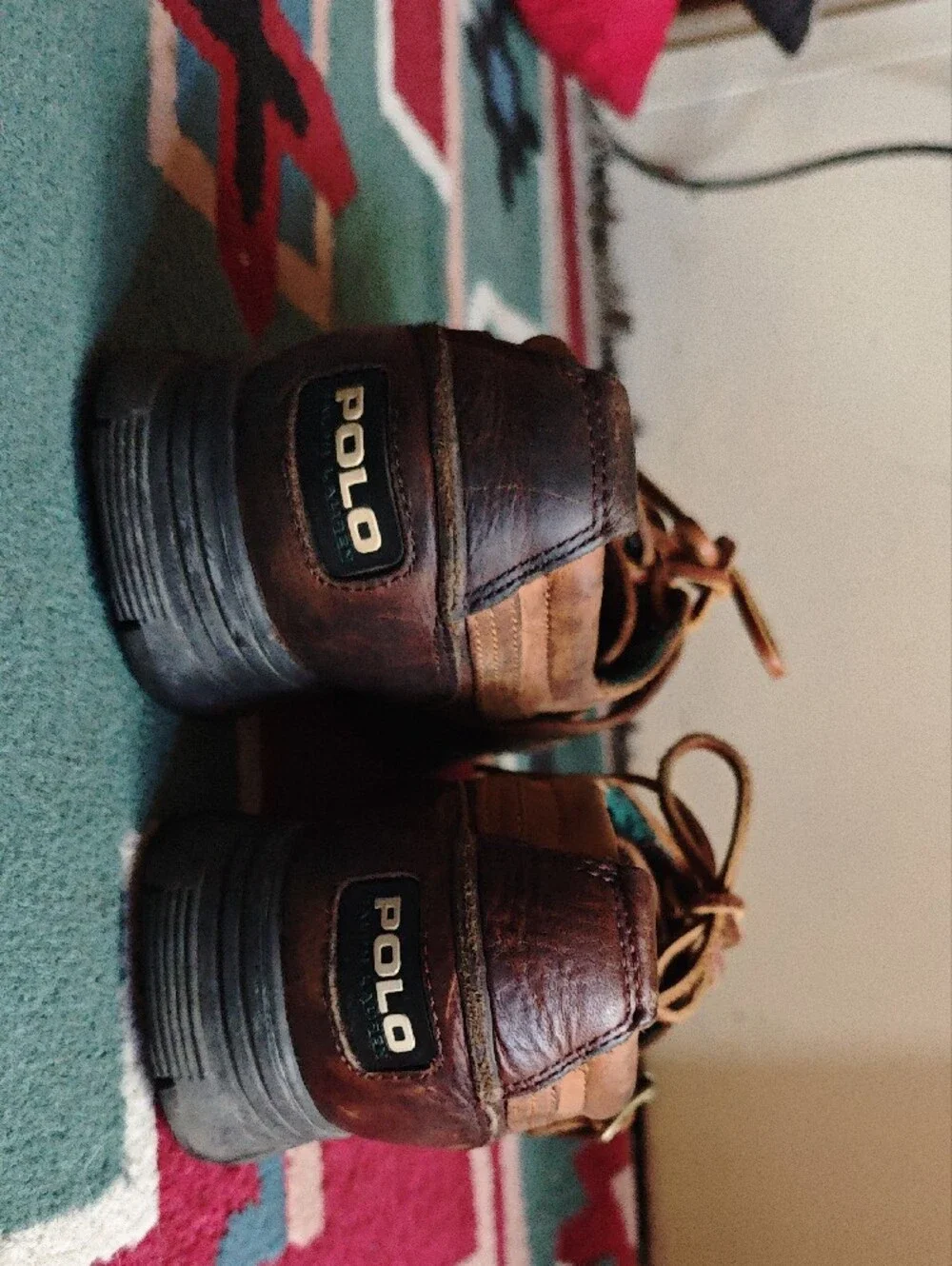 Polo by Ralph Lauren Brown Leather Duck-Style Boat Shoes